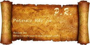 Petrucz Róza névjegykártya